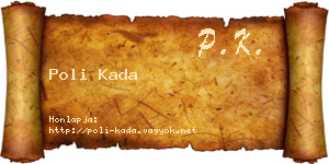 Poli Kada névjegykártya